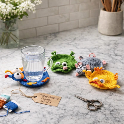 Animal Mug Hugger Crochet Patterns Bundle